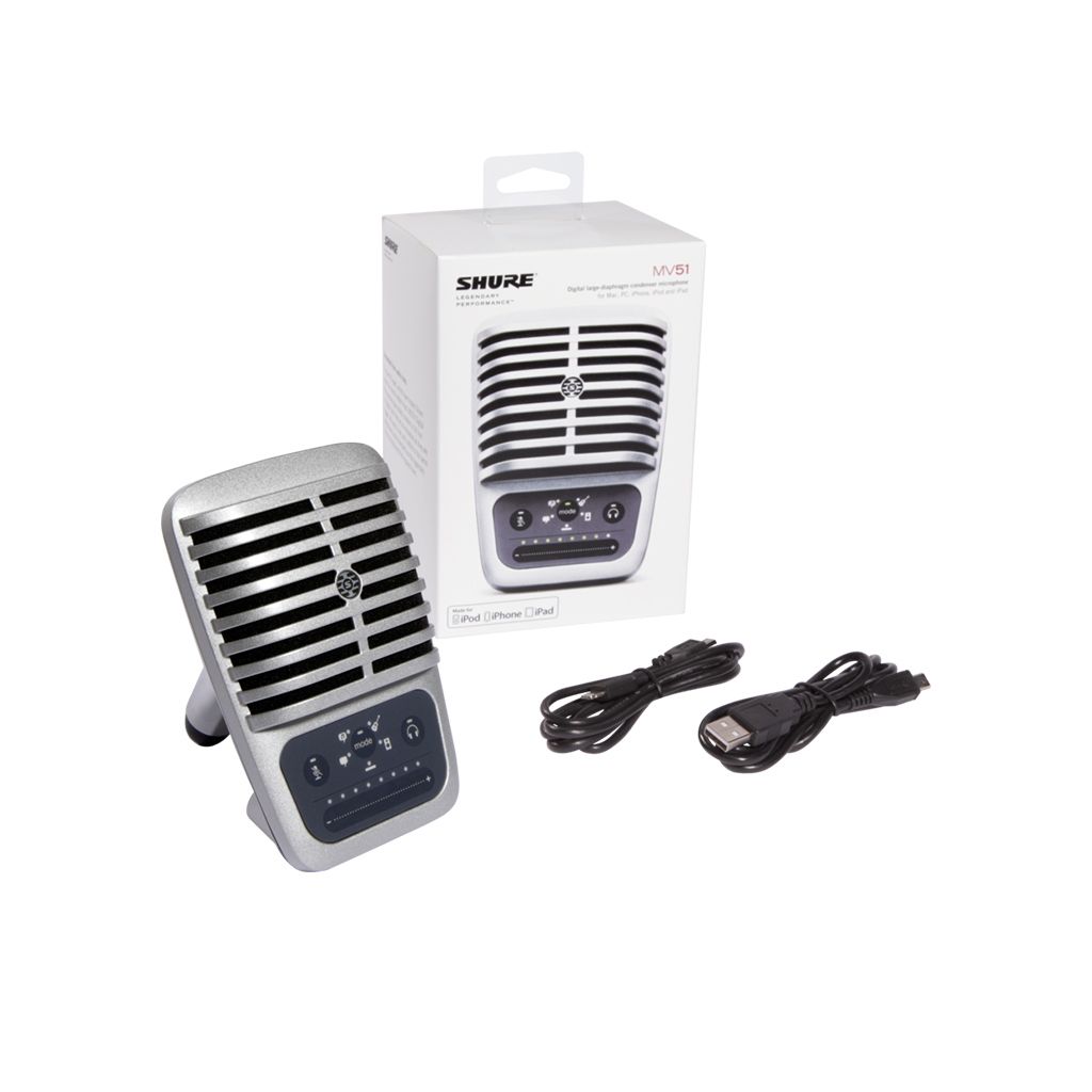 【SALE‼️】SHURE MV51 Microfone Digital Portátil de Shure MV51| Loja Shure Oficial