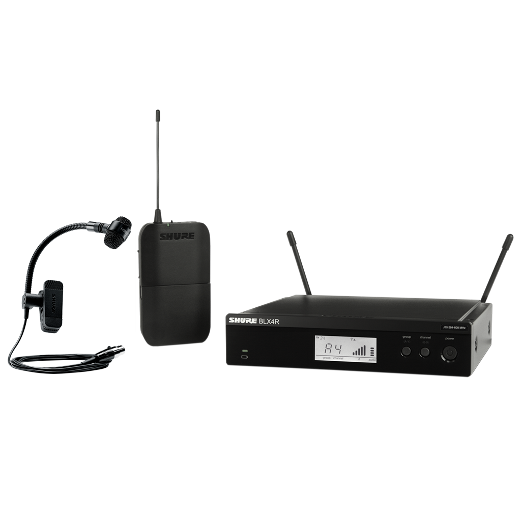 Shure BLX14R/P98H Wireless Instrument System with PGA98H ClipOn Horn Microphone Showgear Nigeria Shure BLX14R/P98H Wireless Instrument System with PGA98H ClipOn Horn Microphone Showgear Nigeria